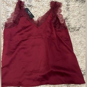 Maroon lace blouse